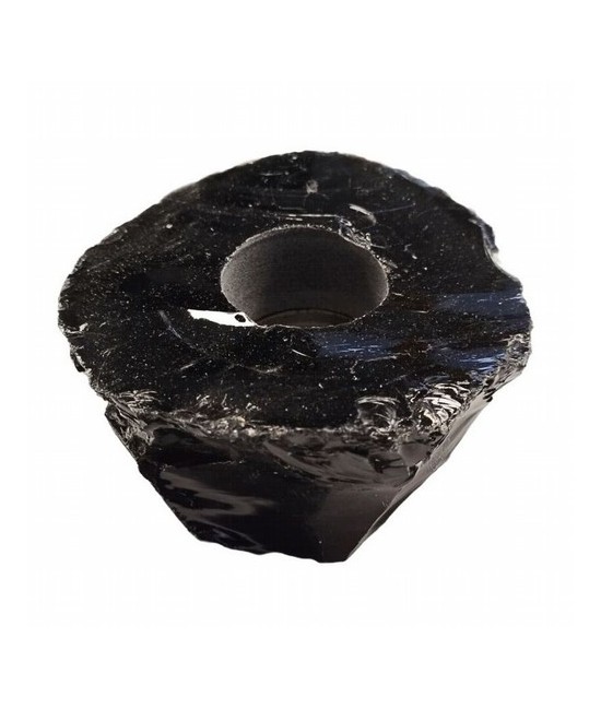 Portavelas de Obsidiana Negra.

Presentado en caja de cartón blanca.

Procedencia: México

Tamaño: 11,5 x 4 cm

Para ve