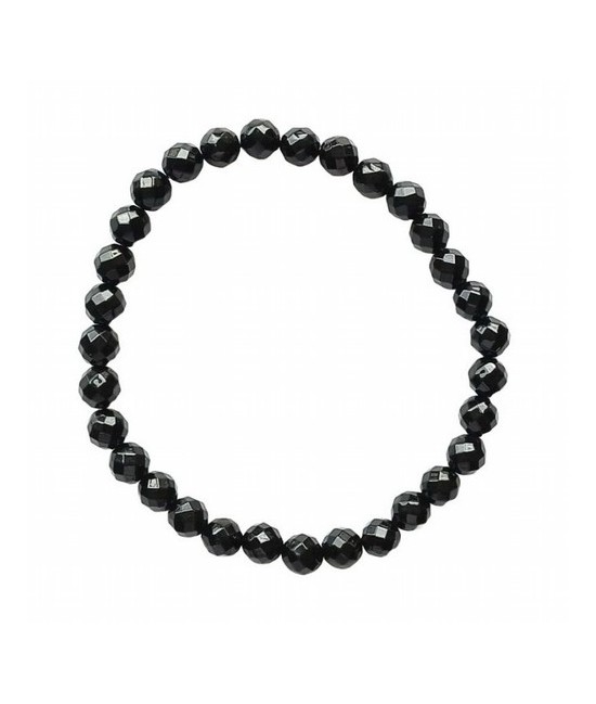Pulsera Azabache Facetada en bola de 6mm.

En goma elástica.