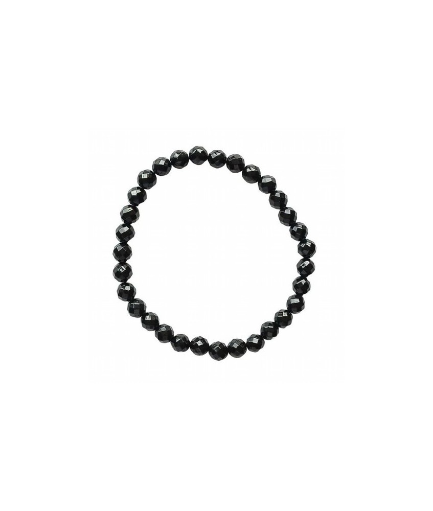 Pulsera Azabache Facetada en bola de 6mm.

En goma elástica.