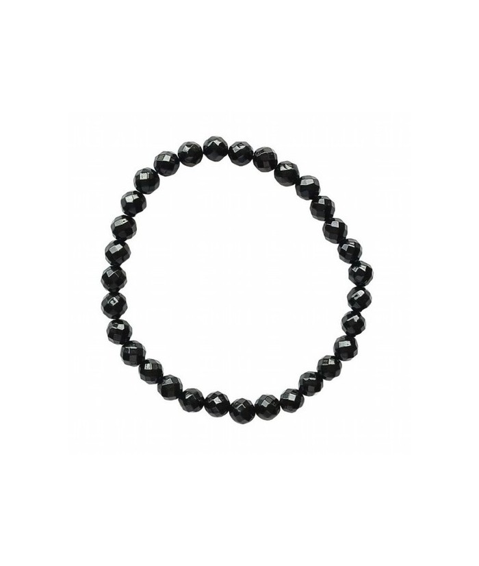 Pulsera Azabache Facetada en bola de 6mm.

En goma elástica.