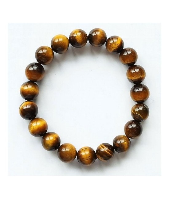 Pulsera Ojo de Tigre en bola de 10mm.

En goma elástica.