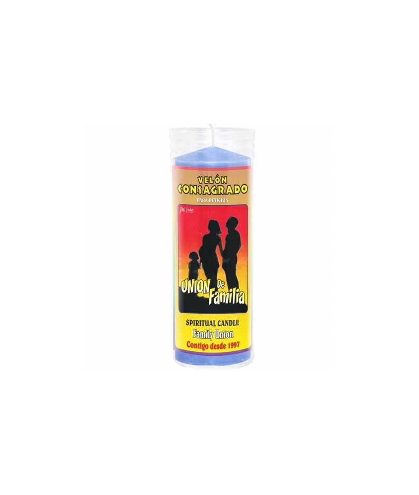 El velón consagrado Unión de Familia, ideal para fortalecer los lazos de amor, respeto, unión, armonía, que no existan peleas, 