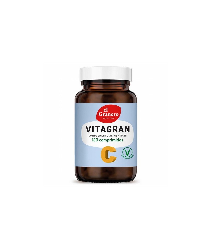 
VITAGRAN C (VITAMINA C+BIOFLAVONOIDES) 120 COMP. 830 mg
Ref. 013117

Ingredientes: agente de carga celulosa microcristalin
