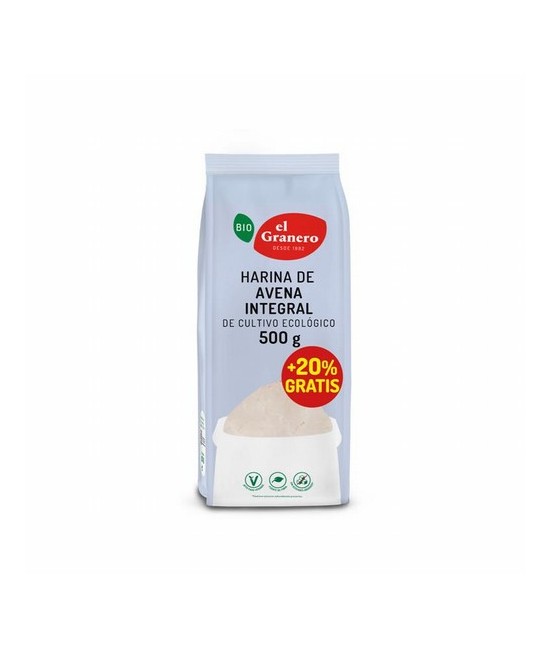 
HARINA DE AVENA INTEGRAL BIO, 500 g
Ref. 014813

Ingredientes: harina integral de avena*. Contiene gluten. Puede contener 