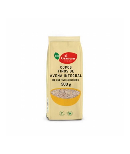 COPOS FINOS DE AVENA INTEGRAL BIO, 500 g
Ref. 014839

Ingredientes: copos de avena suaves integrales*. Contiene gluten. Pued