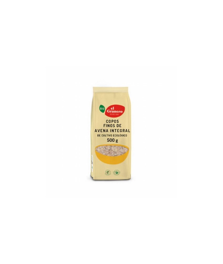 COPOS FINOS DE AVENA INTEGRAL BIO, 500 g
Ref. 014839

Ingredientes: copos de avena suaves integrales*. Contiene gluten. Pued