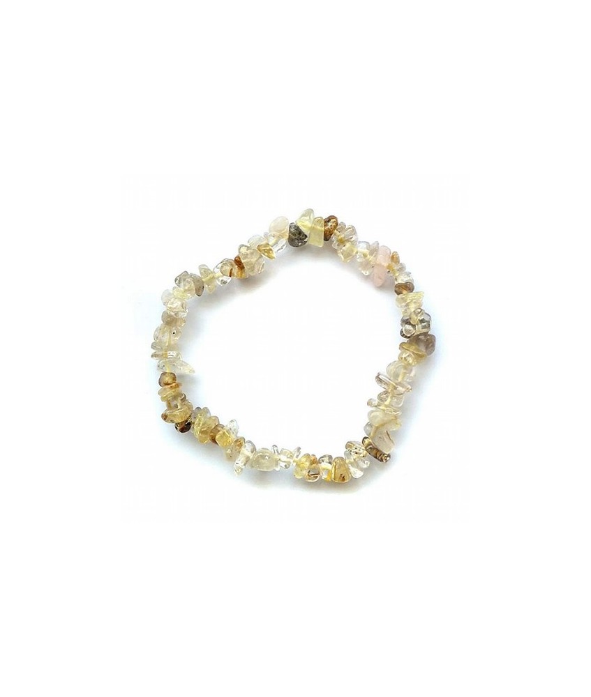 KU.PULSERA CHIP CUARZO RUTILADO