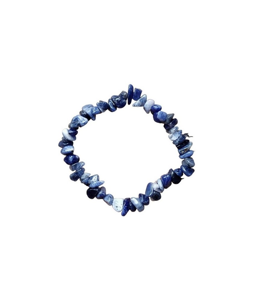 Pulsera Chip Sodalita.

Presentada en jinete de cartón con nombre de mineral y su propiedad.