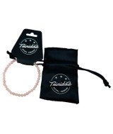 TRI.PULSERA CUARZO ROSA BOLA 4 MM.