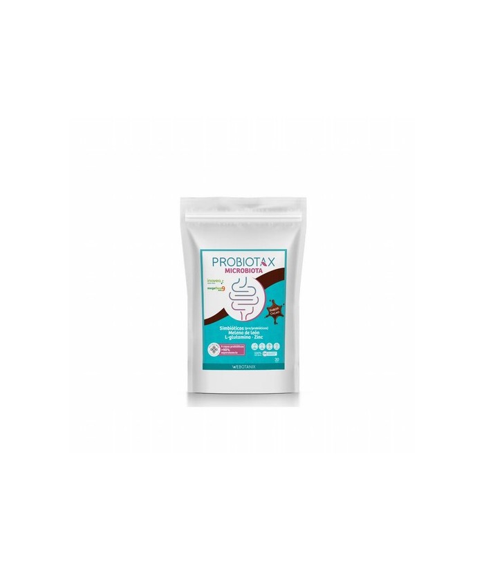 Probiotax Microbiota Sabor Cacao (30 dosis) es un complemento alimenticio cuidadosamente formulado para promover la diversidad 