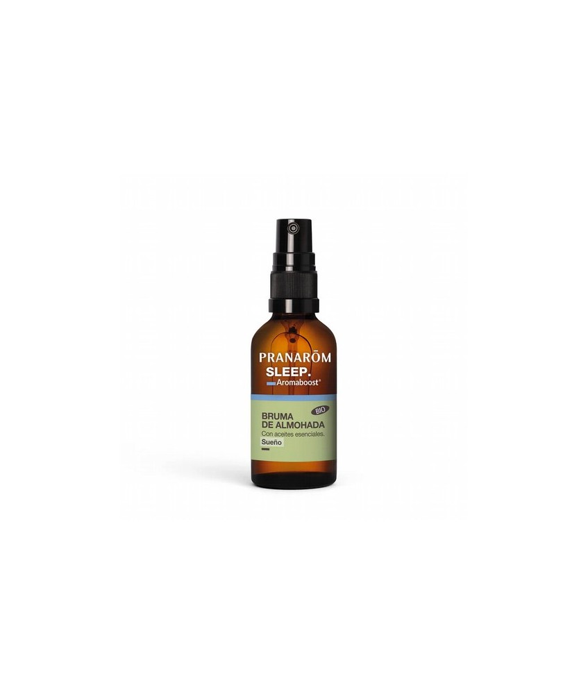 Diseñada para facilitar conciliar el sueño, la bruma de Almohada SLEEP con Aceite Esencial BIO de Manzanilla noble BIO ofrece a
