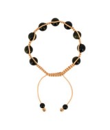 TZ.PULSERA SHAMBALA OBSIDIANA DORADA