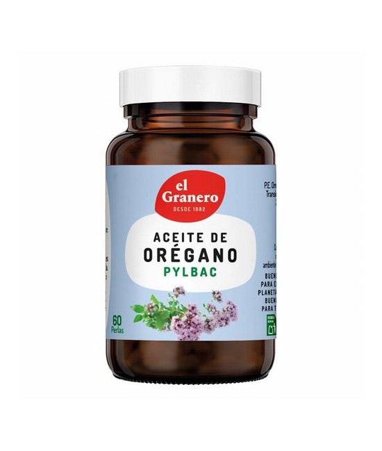 ACEITE DE OREGANO ESPAÑOL (PYLBAC), 60 PER. 700 mg
Ref. 013217

Ingredientes: aceite de frutos de olivo (Olea europaea L.), 