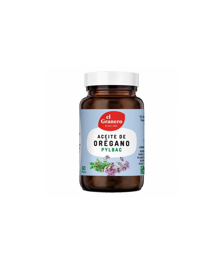 ACEITE DE OREGANO ESPAÑOL (PYLBAC), 60 PER. 700 mg
Ref. 013217

Ingredientes: aceite de frutos de olivo (Olea europaea L.), 