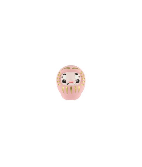 Daruma, Daruma: hago un propósito y te pinto un ojo. Cuando lo haya cumplido, te pintaré el otro.
El Daruma rosa se utiliza 