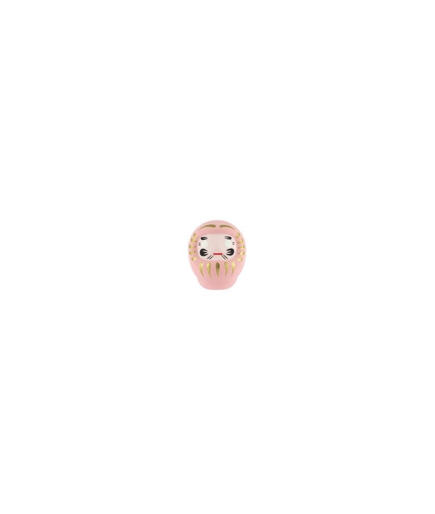 Daruma, Daruma: hago un propósito y te pinto un ojo. Cuando lo haya cumplido, te pintaré el otro.
El Daruma rosa se utiliza 