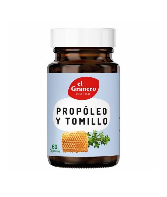 
PROPOLEO + TOMILLO, 60 CAP., 460 mg
Ref. 019206

Ingredientes: extracto seco de propóleo, agente de recubrimiento: hidroxi