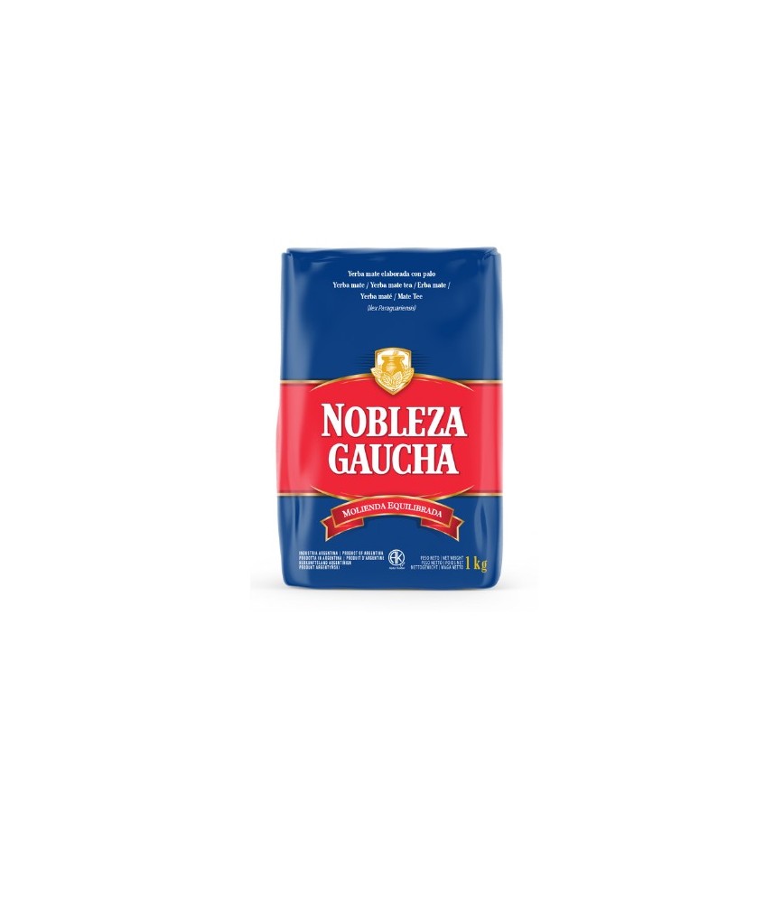 YERBA NOBLEZA GAUCHA 1KG. Una yerba que ofrece siempre el sabor parejo hasta el último mate. Molienda equilibrada. Esta elabora