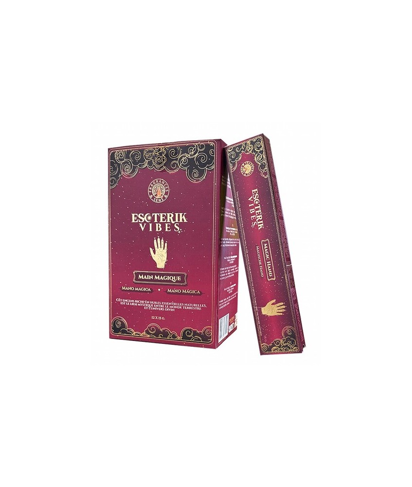 Caja de 12 paquetes de 15g
MANO MÁGICA : Inspirada en la energía de las manos que crean, sanan y manifiestan. Su aroma excepci