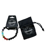 TRI.PULSERA LAVA 7 CHAKRAS 6 MM.