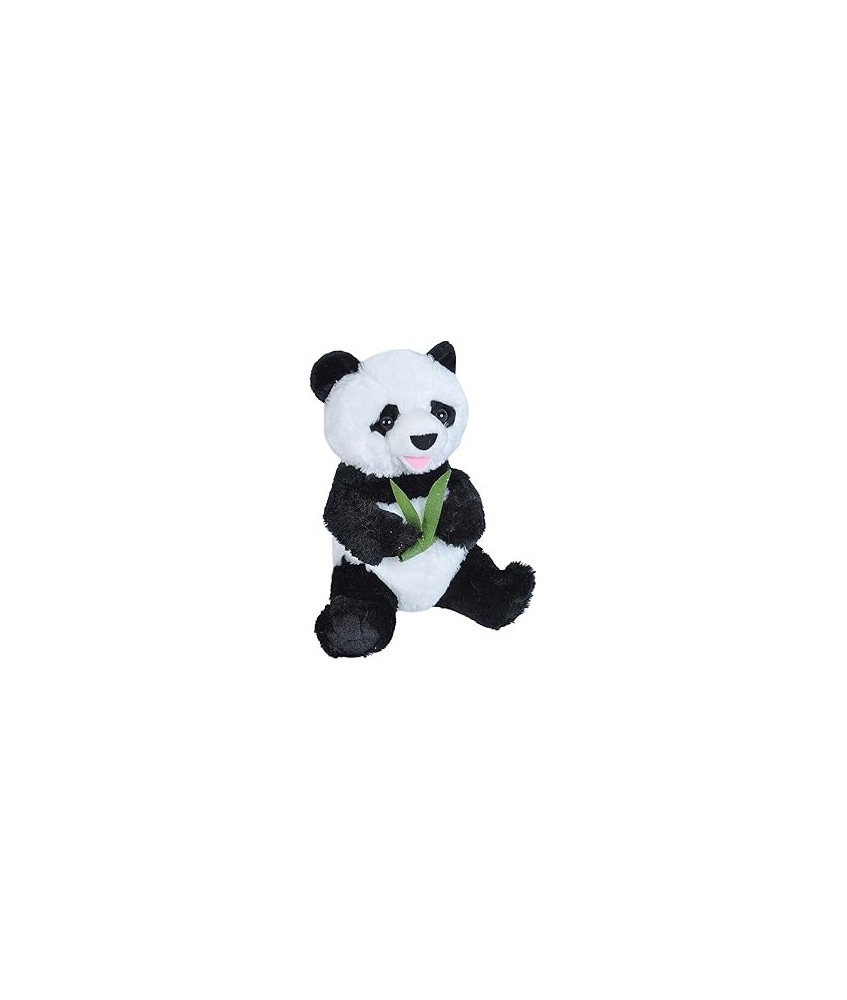 Wild republic panda con bambú. El panda dulce y seguro de sí mismo quiere comer bambú todo el día - y acurrucarse contigo. Con 