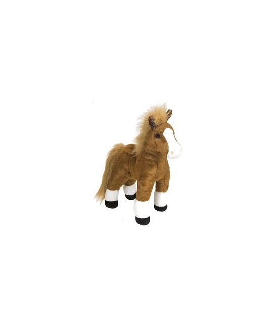 Experimente la alegría del juego ecuestre con nuestro Caballo Marrón de Pie Cuddlekins de Wild Republic. Este juguete de peluch