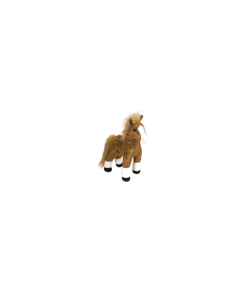 Experimente la alegría del juego ecuestre con nuestro Caballo Marrón de Pie Cuddlekins de Wild Republic. Este juguete de peluch