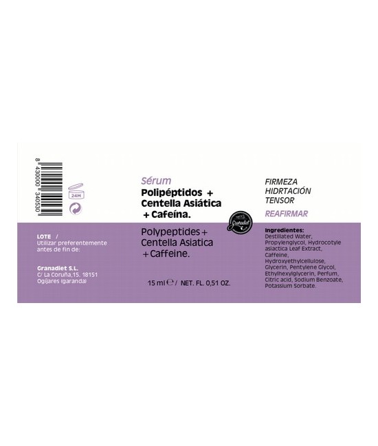 GR.SERUM REAFIRMAR POLIPEPTIDOS+CENTELLA+ CAFEINA 15 ML.