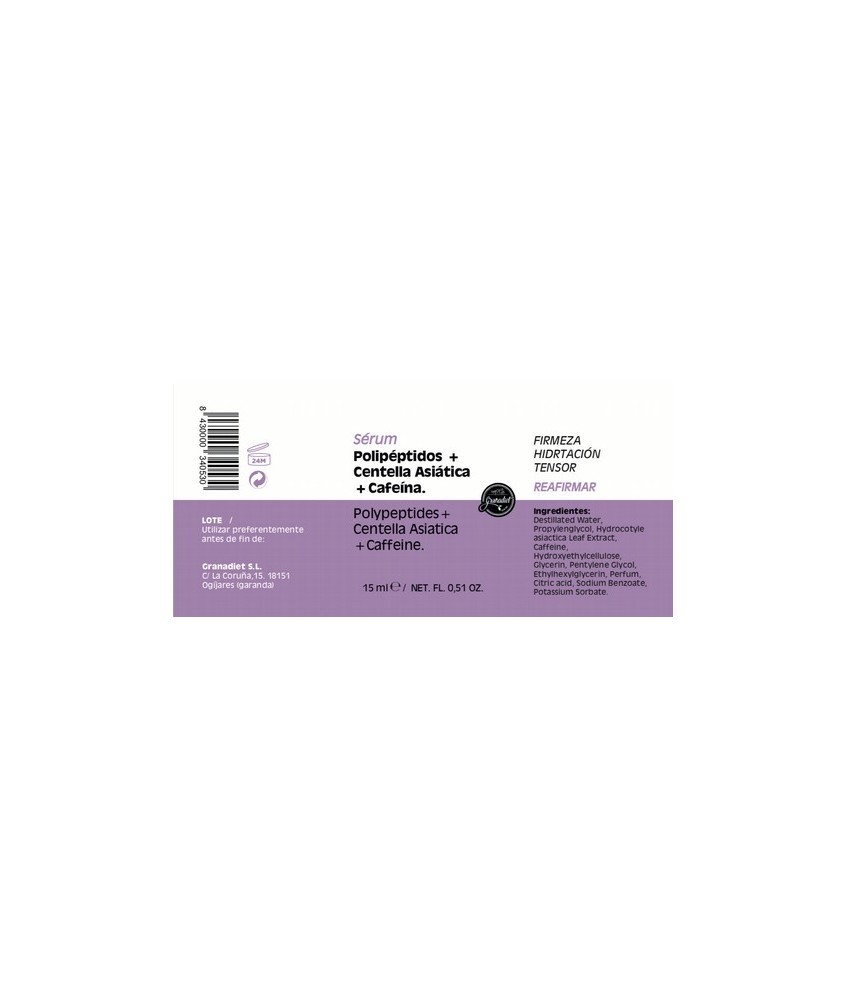 GR.SERUM REAFIRMAR POLIPEPTIDOS+CENTELLA+ CAFEINA 15 ML.