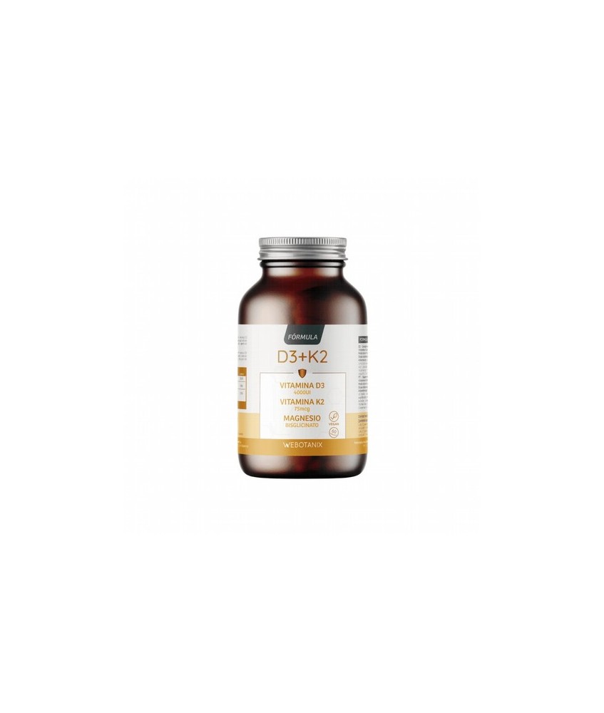 Vitamina D3 + K2 + Magnesio Fórmula es el complemento alimenticio perfecto, a base de Vitamina D3, Vitamina K2 y Magnesio, para