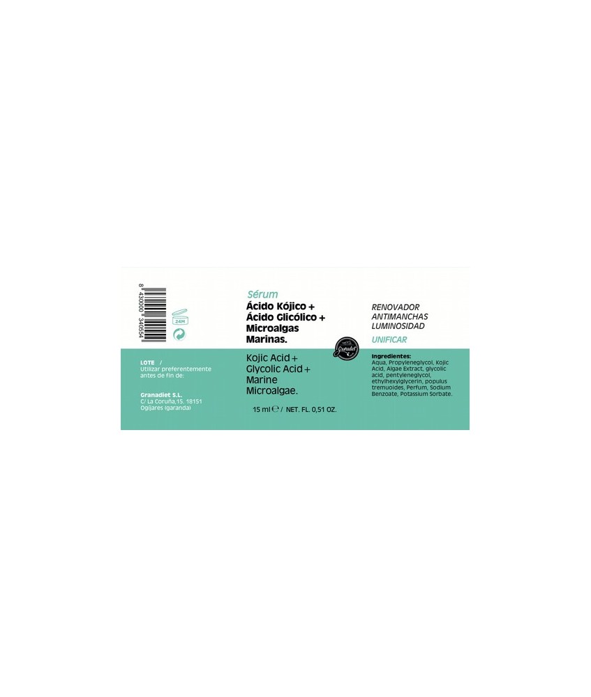 GR.SERUM UNIFICAR KOJICO+GLICOLICO+MICROALGAS 15 ML.