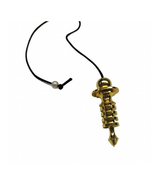 Péndulo Isis 4 baterías color dorado con testigo. En hilo adornado con perla decorativa.

Grabado de Flor de la Vida en su in