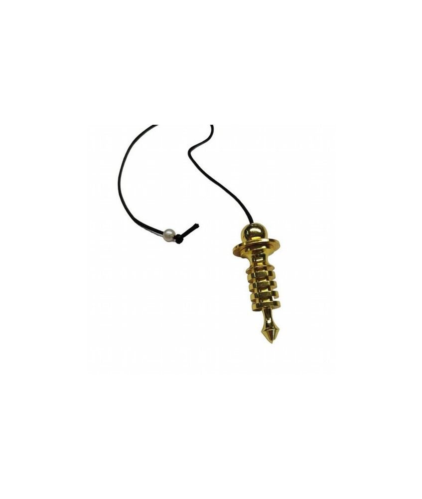 Péndulo Isis 4 baterías color dorado con testigo. En hilo adornado con perla decorativa.

Grabado de Flor de la Vida en su in
