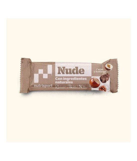 Llega un nuevo producto a nutrisport: la Nude Bar, hecha con base de dátil e ingredientes naturales, sin azúcares añadidos, com