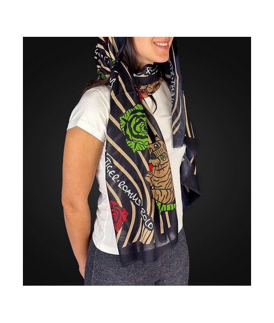 TRI.PASHMINA TIGRE 180X60 CM.