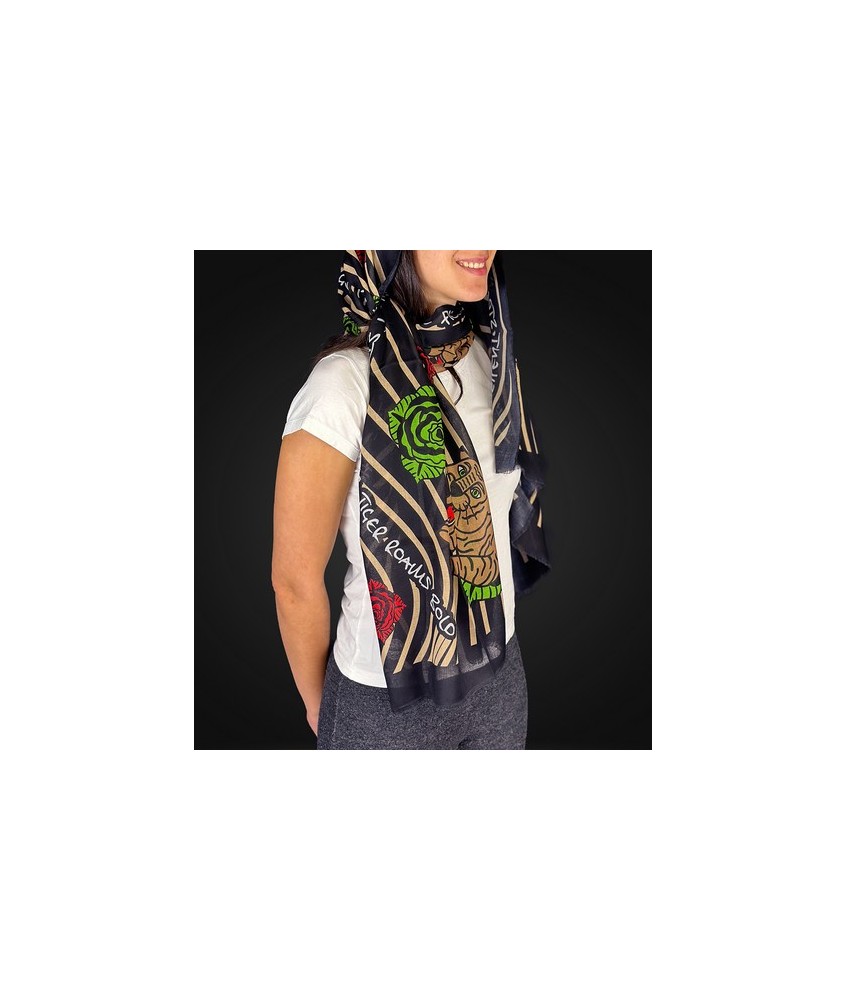 TRI.PASHMINA TIGRE 180X60 CM.