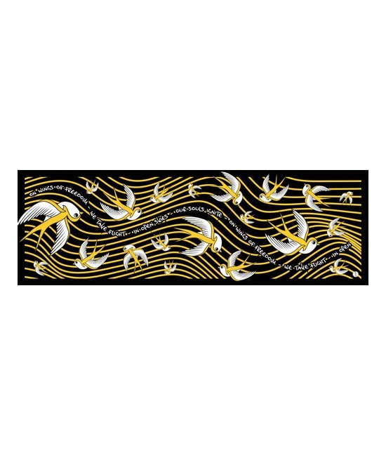 TRI.PASHMINA GOLONDRINA 180X60 CM.