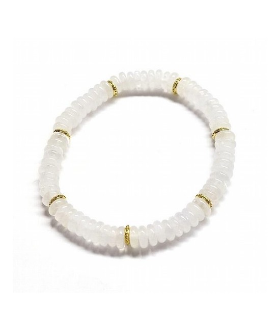 Pulsera de Cristal de Roca en aros de 6mm aprox.

En goma elástica.

Peso: 40 gramos aprox.