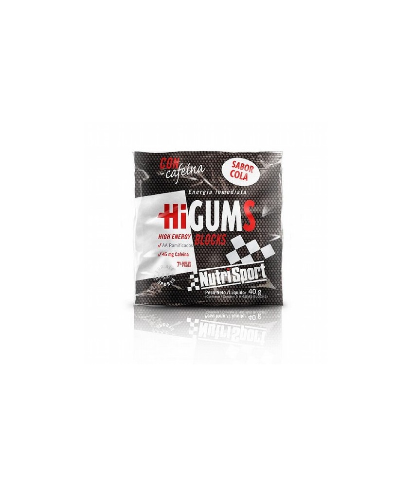 HIGums Blocks, en formato gominola. De fácil ingesta, formuladas con zumo de frutas concentrado y enriquecidas con aminoácidos 