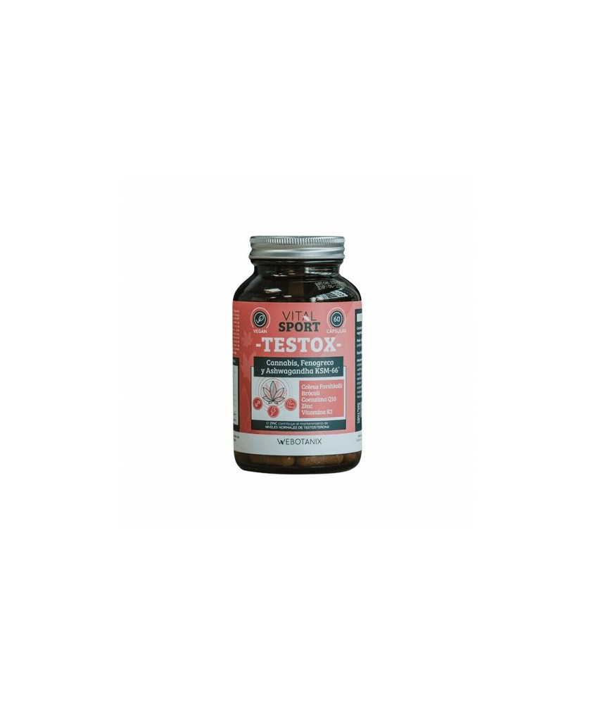 TESTOX es un complemento alimenticio formulado con ingredientes naturales que contribuyen al mantenimiento de los niveles de te