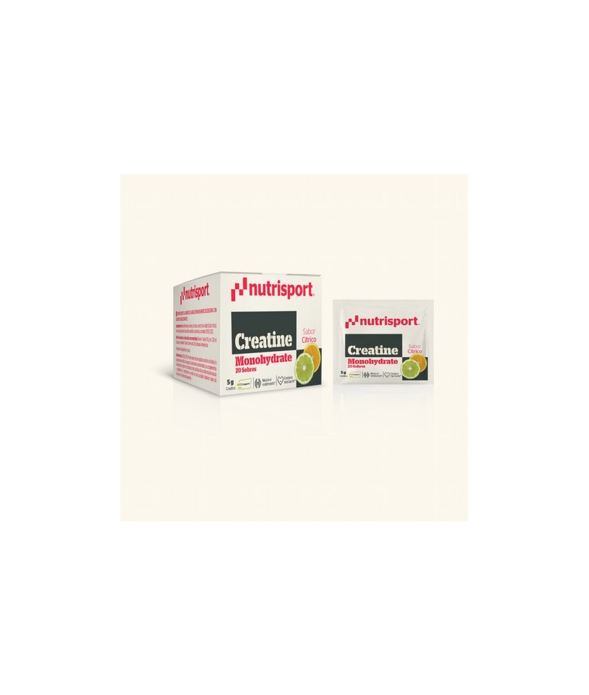 Sobres monodosis de creatina con el sello Creapure® y con sabor cítrico. Hemos cambiado los edulcorantes para adaptarlos a los 