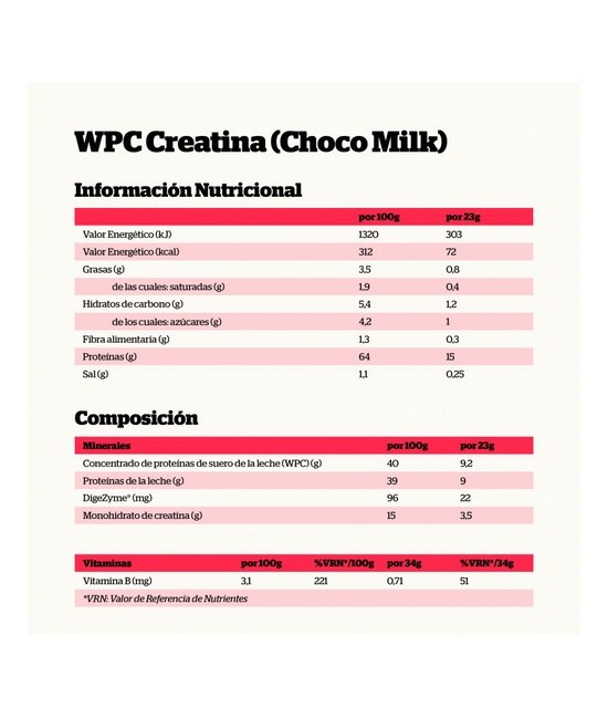 NS.CREATINA CREAPURE PROTEIN CHOCOMILK 500 GR.