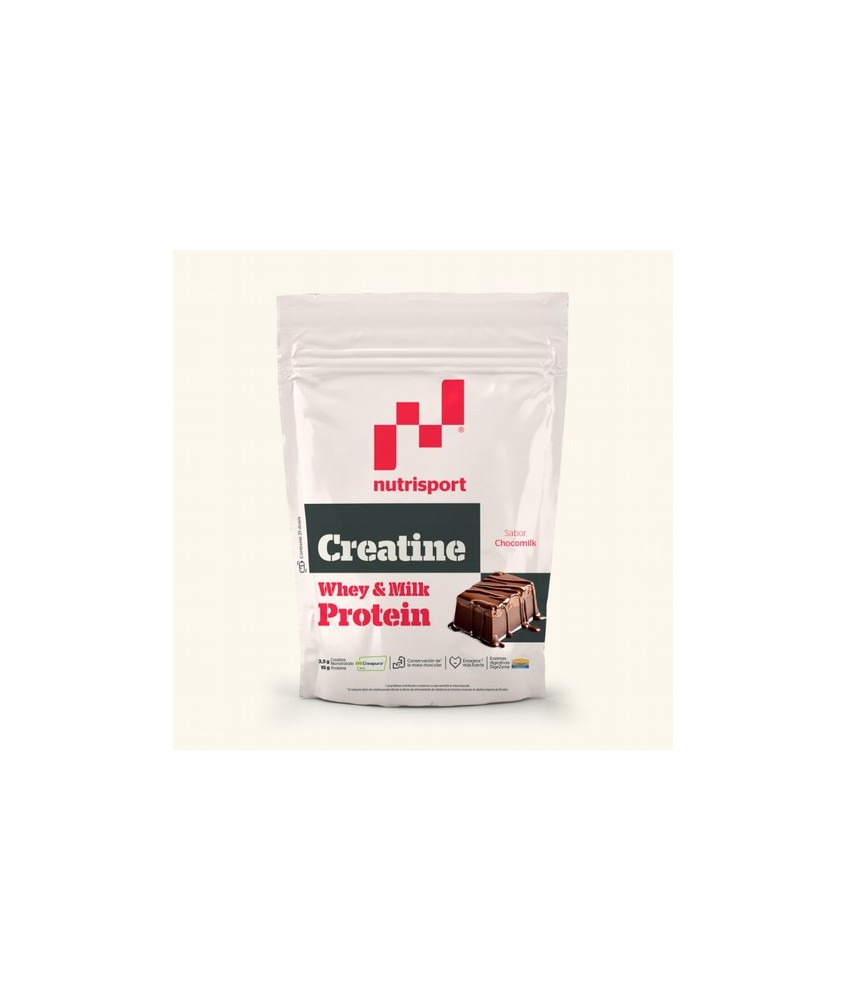 Producto que combina Creatina monohidrato (con la garantía del sello Creapure®) con concentrado de proteína de suero de leche y
