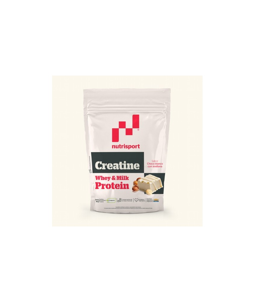 Producto que combina Creatina monohidrato (con la garantía del sello Creapure®) con concentrado de proteína de suero de leche y