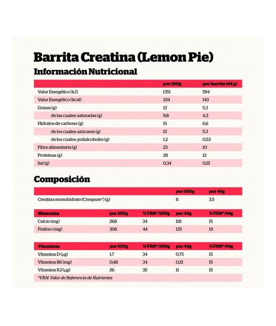 NS.CREATINA BAR LEMON PIE 18 UNID.