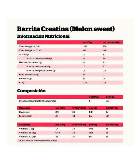 NS.CREATINA BAR MELON SWEET 18 UNID.