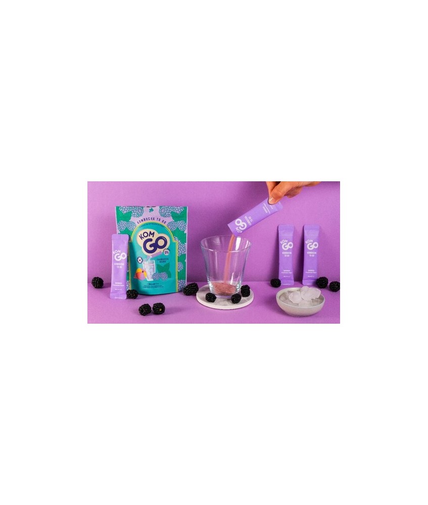 KG.KOMGO KOMBUCHA FRAMBUESA NEGRA POLVO 6 SOBRES