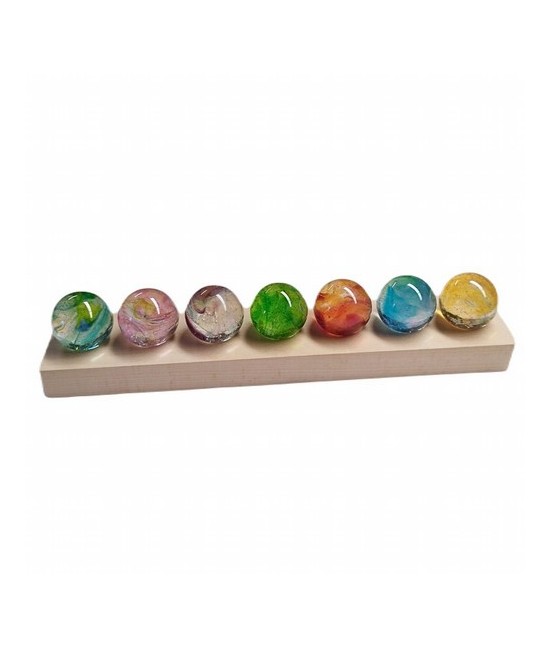 KU.LAMPARA 7 BOLAS CHAKRAS USB