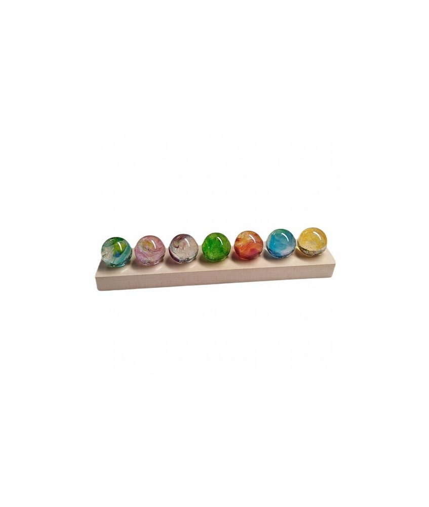 KU.LAMPARA 7 BOLAS CHAKRAS USB