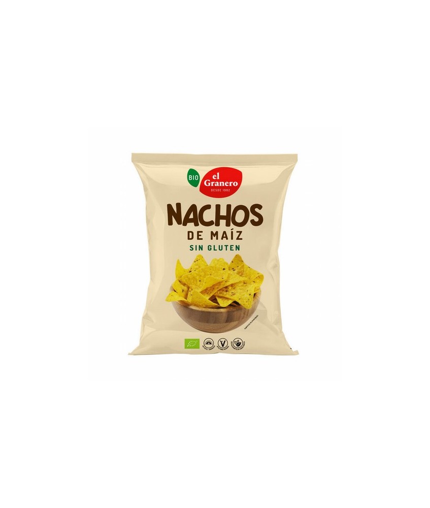 NACHOS BIO, 125 g
Ref. 015803

Ingredientes: maíz* 75%, aceite de girasol* y sal marina. Puede contener leche.
. (*)=De cul